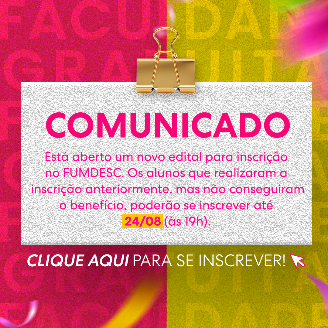 Inscrição Fumdesc